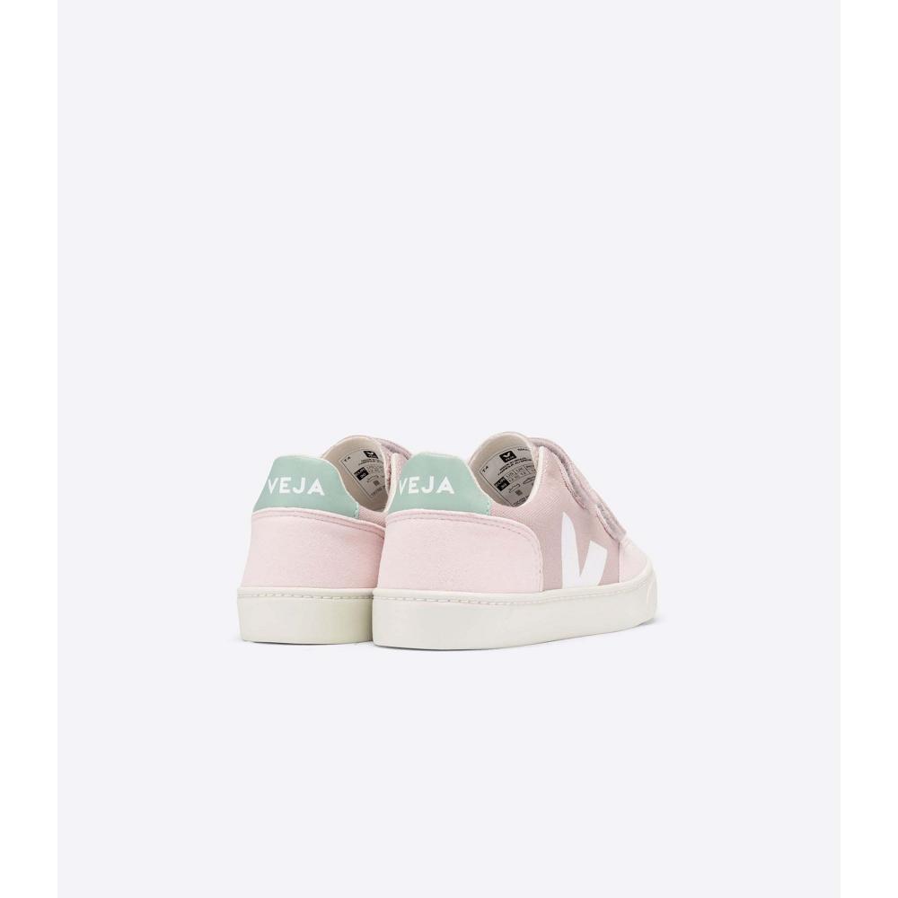 Veja V-12 CANVAS Kids' Shoes Pink | CA 803HAP